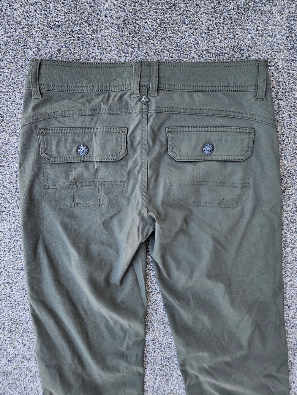 Prana Halle Pant Olive Green Hiking Convertible Pants Outdoor Womens Size 4 Tall - Picture 12 of 16